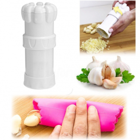 Мельница для чеснока Garlic master/чесночный ручной пресссиликоновый рулон для чистки, фото 1