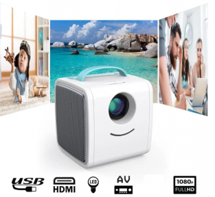 Детский проектор Kids Story Projector Q2 Белый с голубой ручкой - фото 1 - id-p179628794