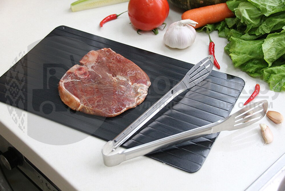 Уникальный коврик для быстрой разморозки мяса Defrost Express 20.5х16.5 см - фото 5 - id-p179624678