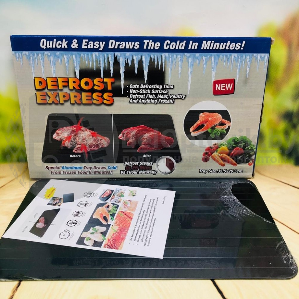 Уникальный коврик для быстрой разморозки мяса Defrost Express 20.5х16.5 см - фото 8 - id-p179624678