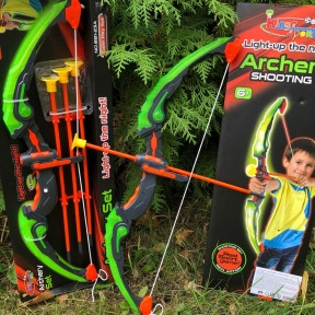 Игровой набор: Светящийся лук и стрелы на присосках Archery Set 881-23A, 6 Зеленый - фото 1 - id-p179626287