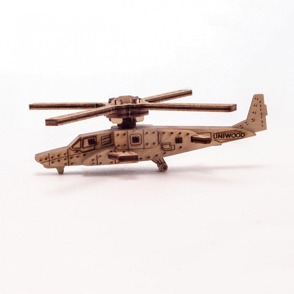 Деревянный конструктор (сборка без клея) Вертолет UNIT HELI UNIWOOD - фото 5 - id-p201864762