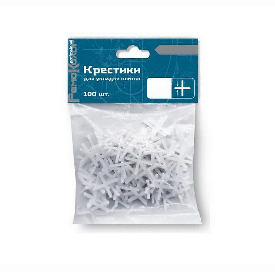 Крестики пластиковые для укладки плитки 2,5 мм 100 шт - ремоколор (47-0-225) - 47-0-225