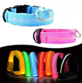 Светящийся ошейник для собак (3 режима) Glowing Dog Collar Черный L (MAX 50 sm) - фото 1 - id-p179626496