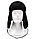 Шапка - ушанка сувенирная унисекс / экомех и плащевая ткань / демисезонный головной убор Черная 56 размер, фото 2