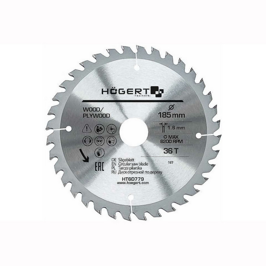 HOEGERT Пильный диск 185x36Tx30 мм - HT6D779