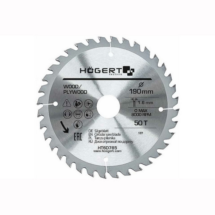 HOEGERT Пильный диск 190x50Tx30 мм - HT6D785