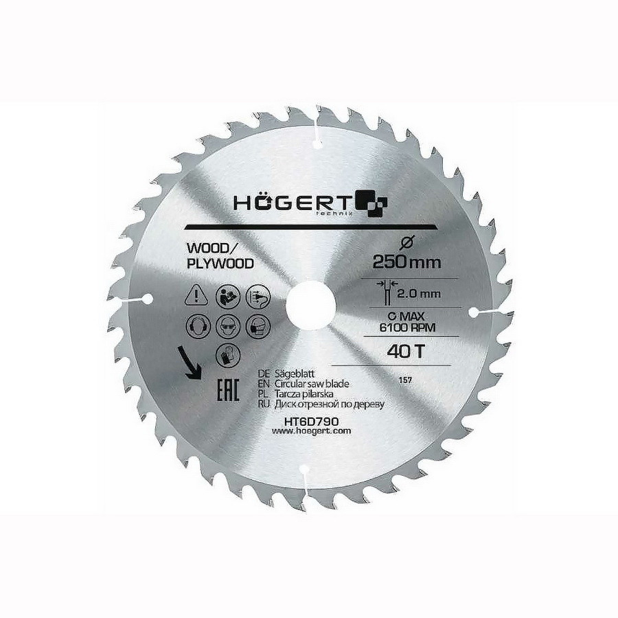 HOEGERT Пильный диск 250x40Tx30 мм - HT6D790