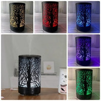 Металлический ультразвуковой увлажнитель Iron Art Led Color Lamp (Аромадиффузор светодиодный) Черный Сказочный