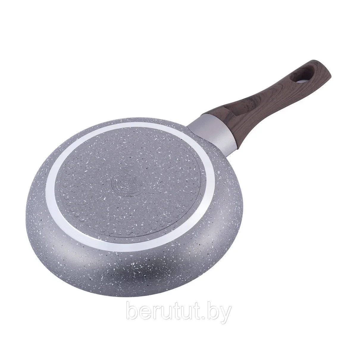 Сковорода алюминиевая 20 см с мраморным покрытием Grey marble Kamille - фото 3 - id-p201890394