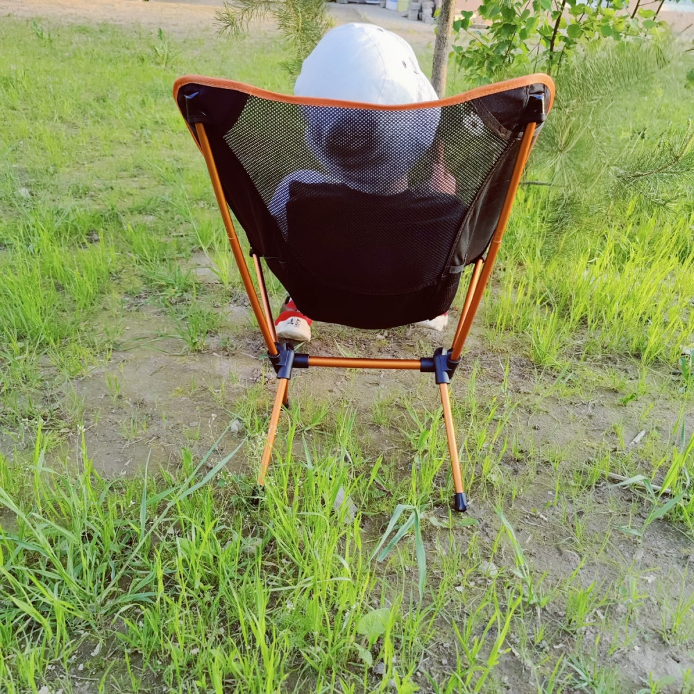 Стул туристический складной Camping chair для отдыха на природе Оранжевый - фото 3 - id-p181603182