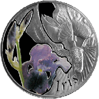 Ирис (Iris), 10 рублей 2013, Серебро