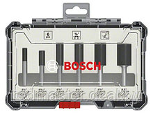 Набор пазовых фрез 1/4 дюйма (6шт), BOSCH 2607017467