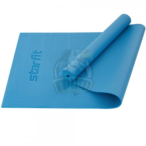 Коврик гимнастический для йоги Starfit PVC 5 мм (синий пастель) (арт. FM-101-05-BLP) - фото 1 - id-p201899690