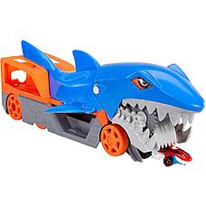 Hot Wheels Набор игровой хот вилс Hot Wheels Грузовик Голодная акула с хранилищем для машинок GVG36, фото 3