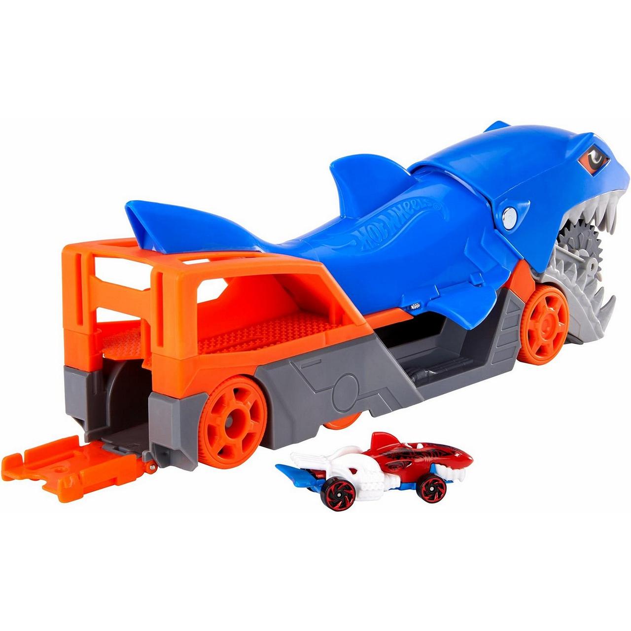 Hot Wheels Набор игровой хот вилс Hot Wheels Грузовик Голодная акула с хранилищем для машинок GVG36 - фото 5 - id-p201899680