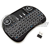 Беспроводная USB клавиатура джойстик с тачпадом для TV Mini Keyboard (клавиатура на русском и английском, фото 9