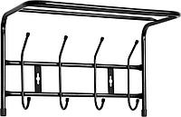 Вешалка настенная с полкой Ника ВП4, Цвет вешалки ВП4/Ч Чёрный