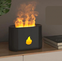 Аромадиффузор - ночник с эффектом пламени Flame Humidifier SL-168 Черный