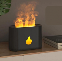 Аромадиффузор - ночник с эффектом пламени Flame Humidifier SL-168  Черный
