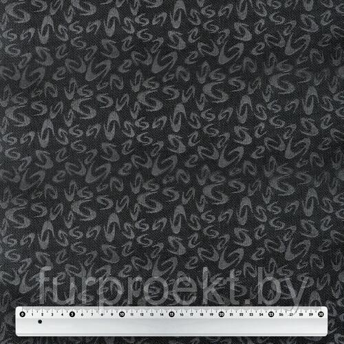 Жаккард вспененный PVC черный 322 полиэстер 0,7мм жаккард Z061 322#