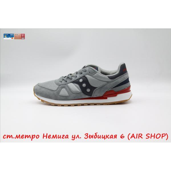 Saucony shadow grey/white/red