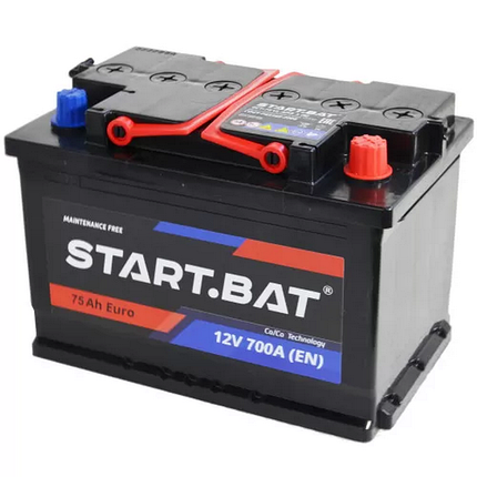 Аккумуляторная батарея START.BAT 6СТ-75 Евро, полярность (-/+), фото 2