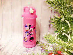 Термос детский с трубочкой Mickey Disney 350мл Розовый Минни Маус - фото 1 - id-p201901926
