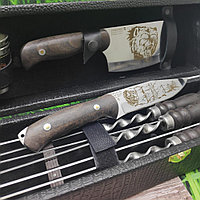 Набор для шашлыка и гриля в чемодане «Царский №5» Кизляр России 13 предметов Black Бизон