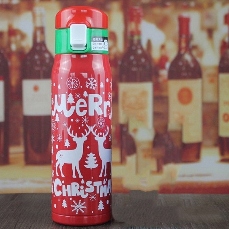 Термокружка Рождество Merry Christmas, 450 ml Чёрный - фото 7 - id-p201901984