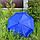 Автоматический противоштормовой зонт "Конгресс Антишторм", ручка экокожа Синий, фото 5