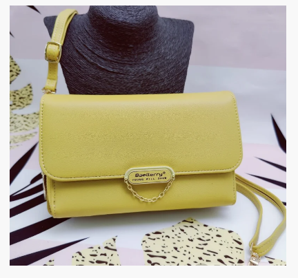 Женская сумочка - портмоне N8606 с плечевым ремнем Baellerry Young Will Show Желтая Yellow - фото 1 - id-p201902045