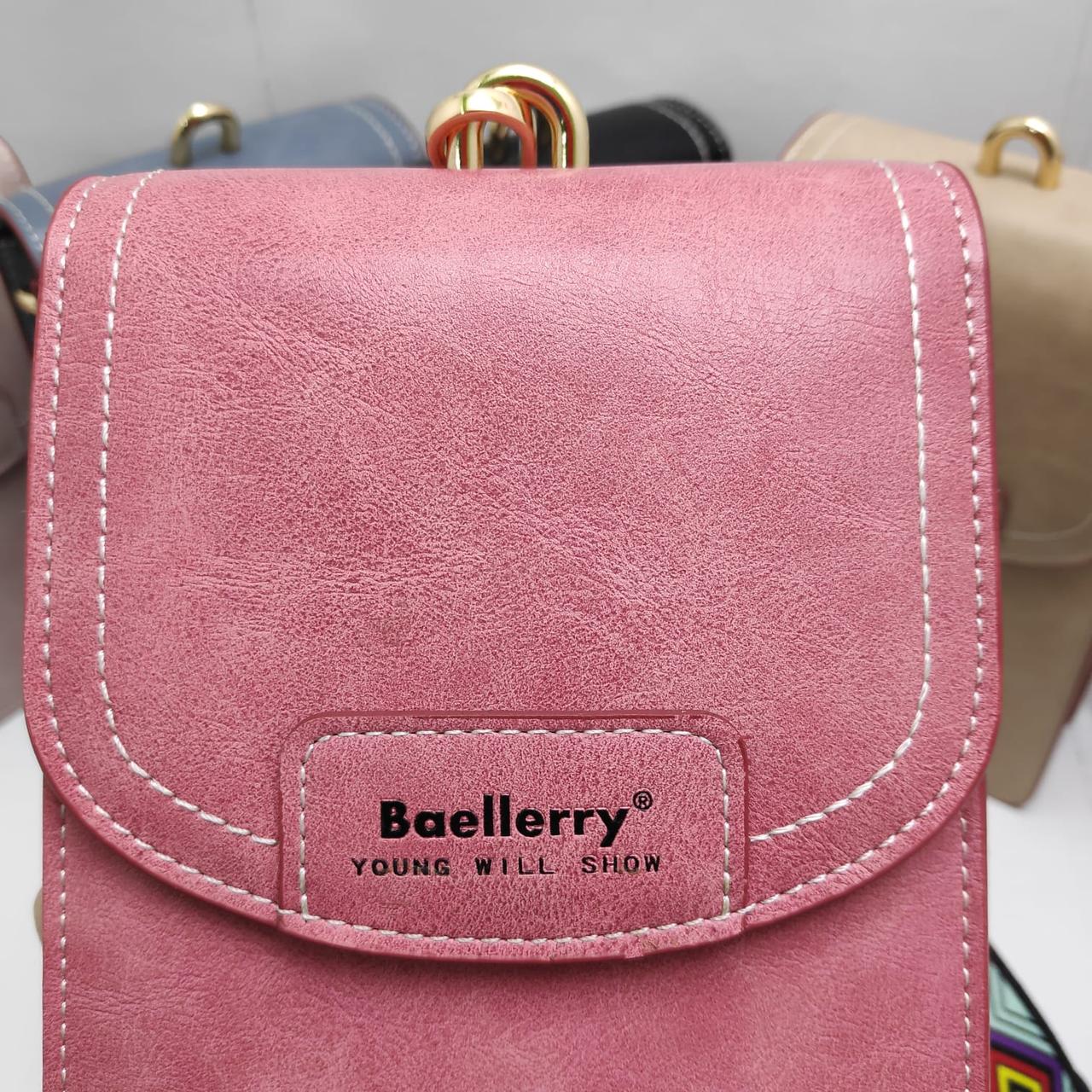 Дизайнерский женский клатч Baellerry Youne Will Show N8608 с плечевым ремнем Розовое Deep Pink - фото 6 - id-p201902054