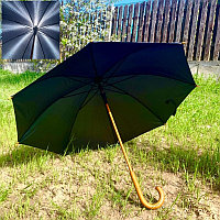 Зонт-трость универсальный Arwood Полуавтоматический / деревянная ручка Черный