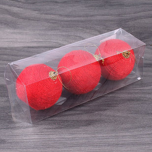 Подвеска новог."Шар" 3 шт декор шпагат d-7см DV-C-108