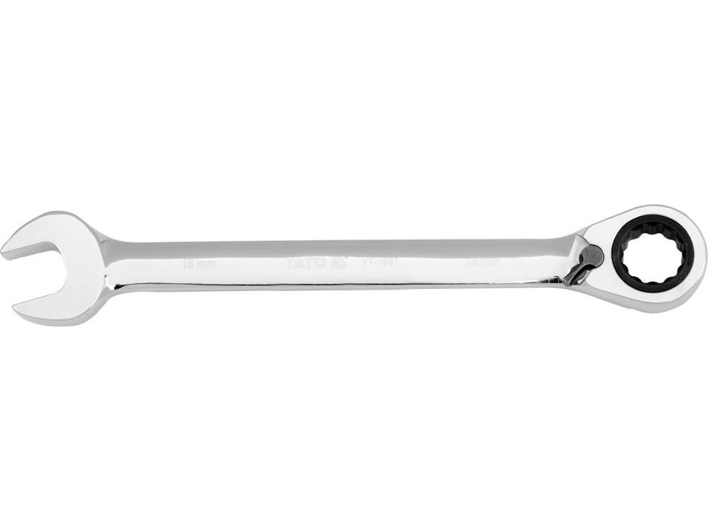 Ключ рожково-накидной с трещоткой с переключением 30мм CrV "Yato"
