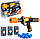 Детская игрушка оружие Бластер Assault Gun 29 см с мишенью, мягкими игровыми снарядами 12шт. 3+ Оранжевый, фото 10