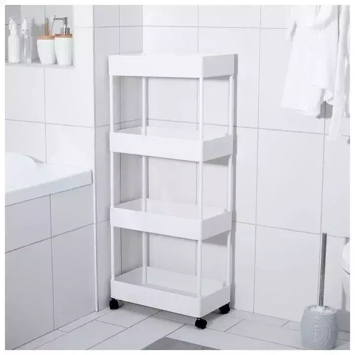 Универсальная этажерка на колесиках 4 яруса Bathroom Rack XYX-2022 - фото 1 - id-p201904625