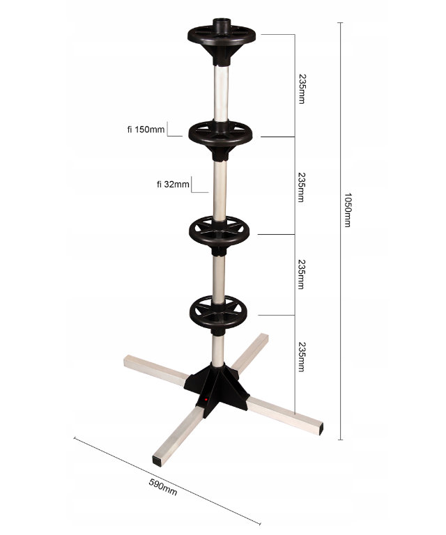KUFIETA Стойка для хранения колес max D=225мм, max 100кг, L=105см - фото 4 - id-p170487636