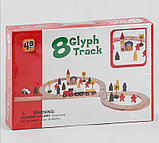 Железная дорога "8 Glyph Track" деревянная 48 элементов, фото 2