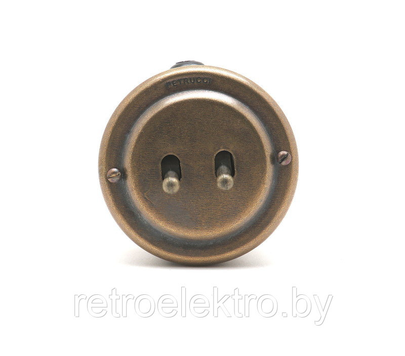 Переключатель два тумблера PETRUCCI, Бронза