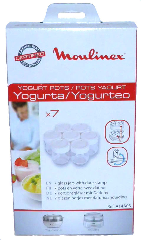 Баночки (7 шт) для йогуртниц Moulinex DJC141, YG230 - фото 3 - id-p116090993