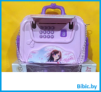 Детский сейф сумочка копилка с кодом для девочек с купюроприемником, игровой тематический набор игрушка