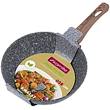Сотейник с толстым дном 28 см Grey marble Kamille 4167, фото 2