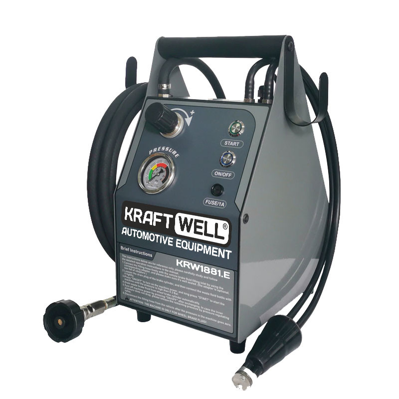 KraftWell KRW1881.E Установка электрическая для замены тормозной жидкости. Объем 5 литров. 220В.