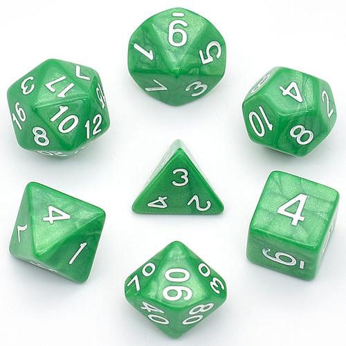 Набор кубиков для ролевых игр. Единорог Аврора Зеленая (7S-AU-GRE) - фото 1 - id-p201927865