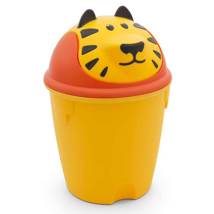 Урна для мусора тигрёнок Tiger bin 12L, Жёлтый - фото 1 - id-p191638574