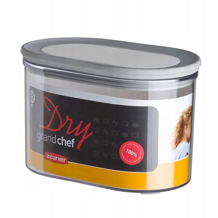 Ёмкость для сыпучих продуктов Dry food container 0,8L, Серый/ прозрачный - фото 1 - id-p191638517