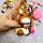 Брелок - подвеска "Любимая Китти" Силикон (кольцо, карабин, ремешок и бирка силикон) Розовый полосатик, фото 4