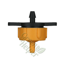 Капельница компенсированная разборная 1/4" Желтая 2л/ч 0,8-3,2 bar, арт: PCT0102